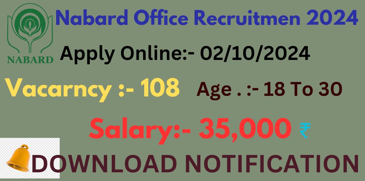 Nabard Office Recruitment 2024